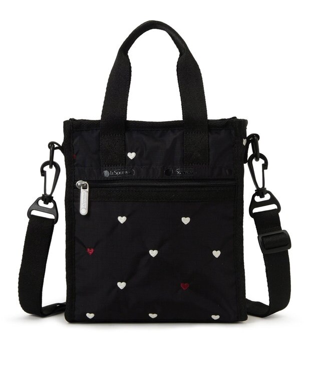 LeSportsac MINI N/S TOTE/レッド/ホワイトハートEMB レッド/ホワイトハートEMB