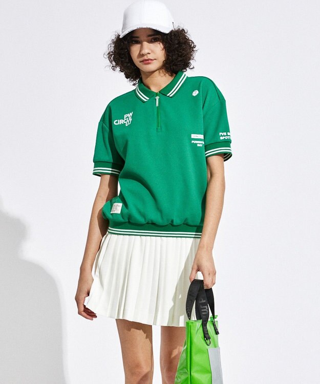 PW CIRCULUS 【WOMEN】ワッフルポロ ゴルフウェア レディース グリーン系