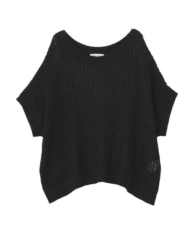 AMERICAN HOLIC 透かし畦ルーズニット Black
