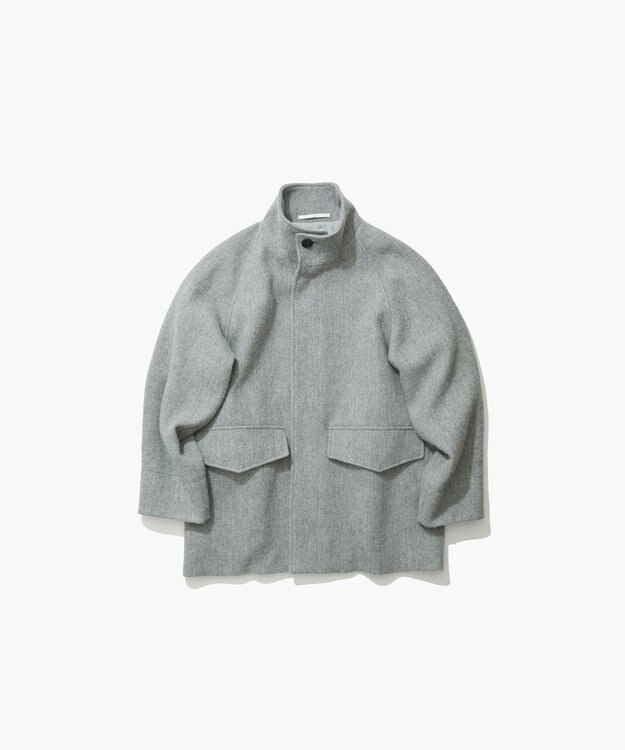 ATON BABY ALPACA | スタンドフィールドコート LIGHT GRAY