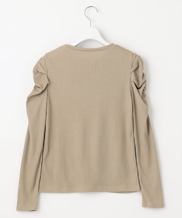 Feroux 【ONWARD CROSSET MAG掲載】ギャザースリーブ プルオーバー ベージュ系