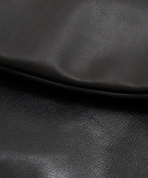 russet 《ショルダーバッグ人気NO.1モデル》ソフトレザーラウンドビッグショルダーバッグ(CE-1325-WEB) Black2（シルバー金具）