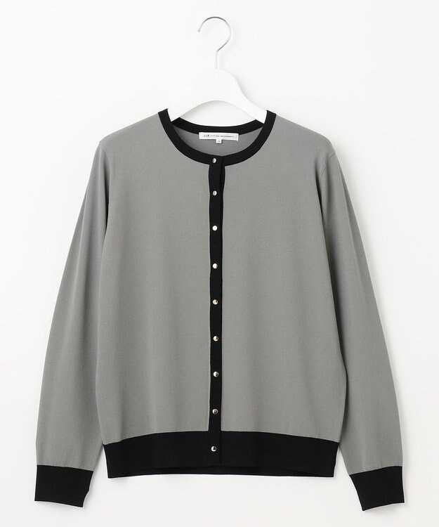 23区 L 【VERY5月号掲載/洗える】レーヨンポリエステルストレッチ カーディガン カーキxブラック