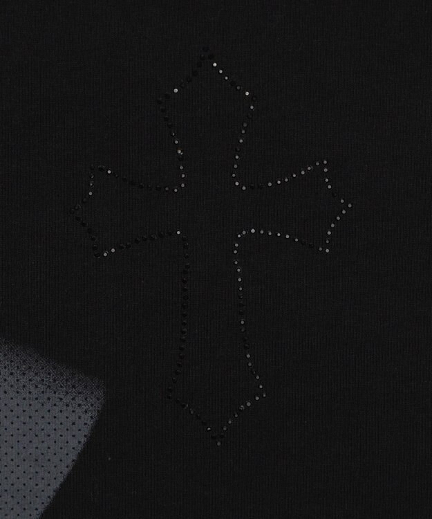 WEGO 【ユニセックス着用ITEM】ラインストーングラフィックT（SS） ブラック