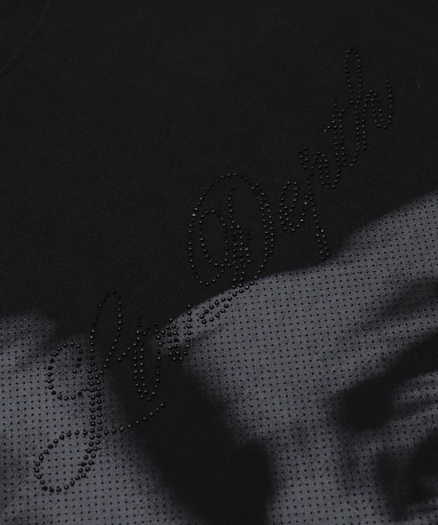 WEGO 【ユニセックス着用ITEM】ラインストーングラフィックT（SS） ブラック