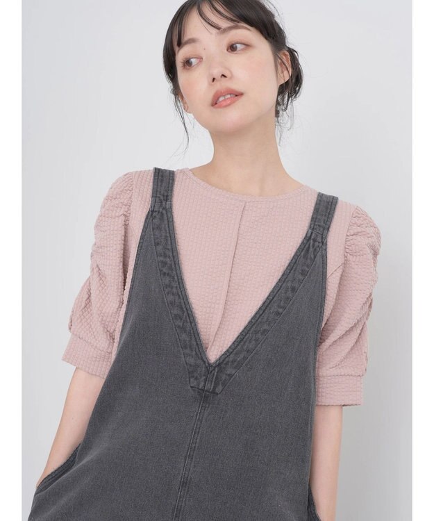 earth music&ecology デニムジャンスカ Black