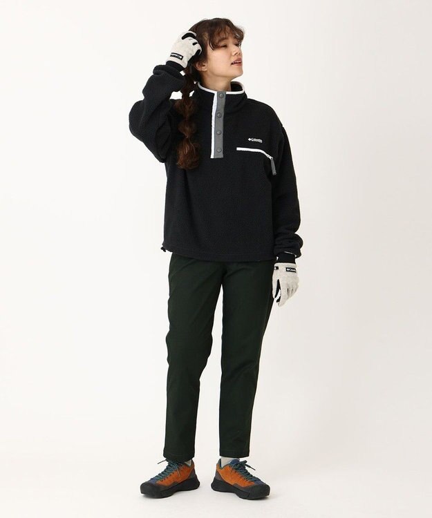 Columbia Columbia/ ウィメンズヘルベチアII クロップドハーフスナップフリース /コロンビア Black