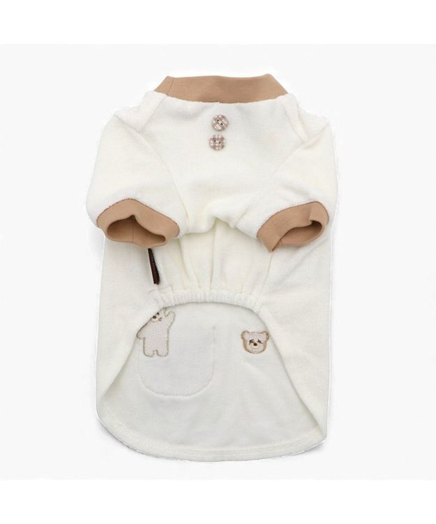 PET PARADISE ペットパラダイスくまちゃん サーモキープ Ｔシャツ 超小型犬 小型犬 ホワイト×ブラウン