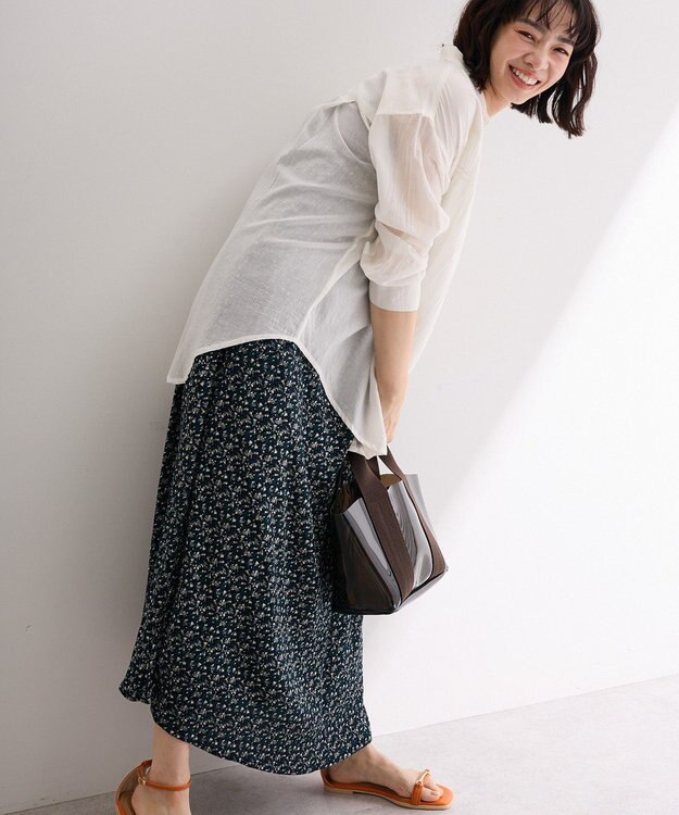 Green Parks 巾着付きＰＶＣトートバッグ Brown