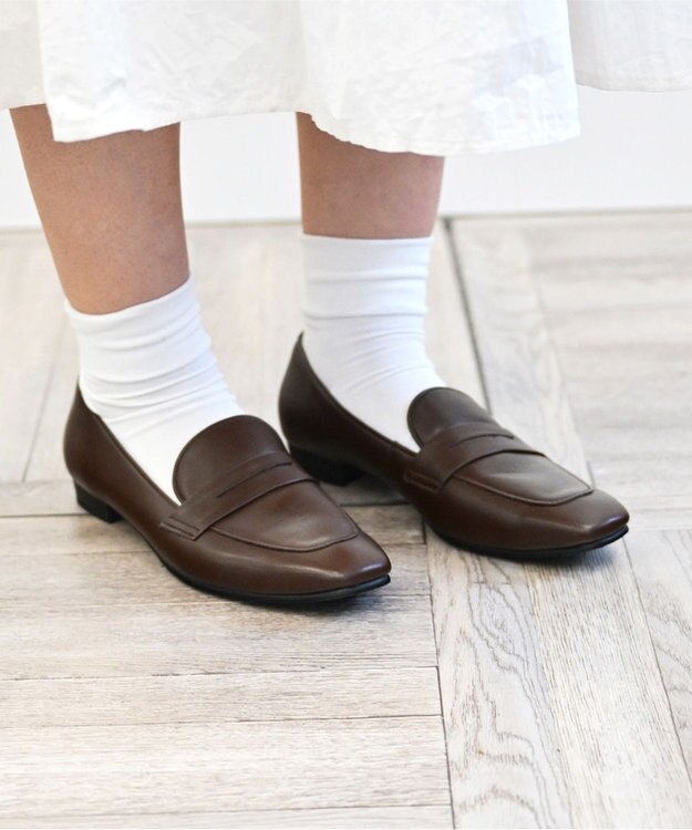 Pointer 日本製 本革シンプルローファー ダークブラウン