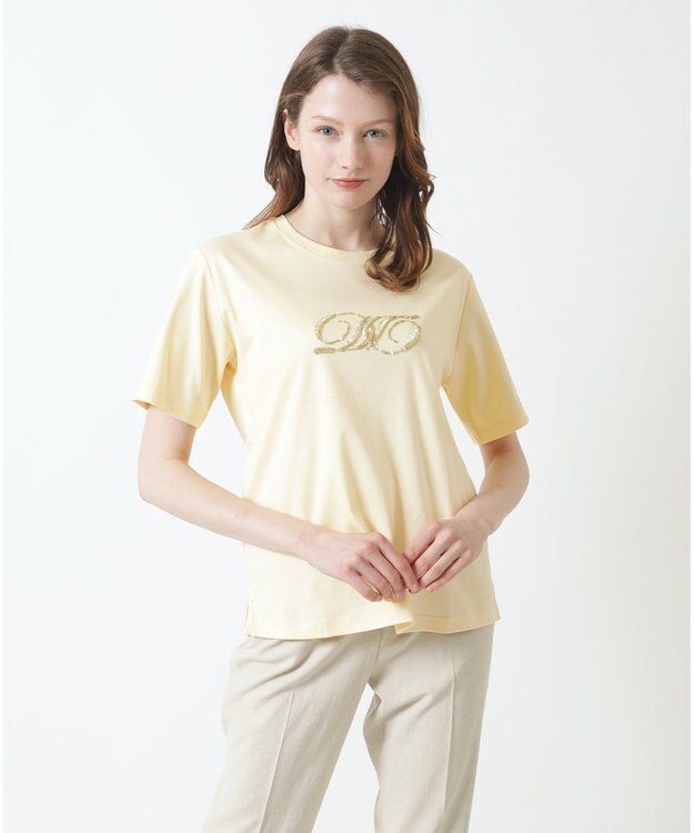 DAKS ロゴ スパンコール Tシャツ コイ