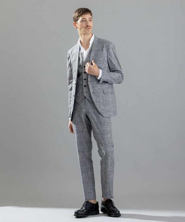 JOSEPH HOMME クールドッツストレッチ　ジレ ライトグレー系