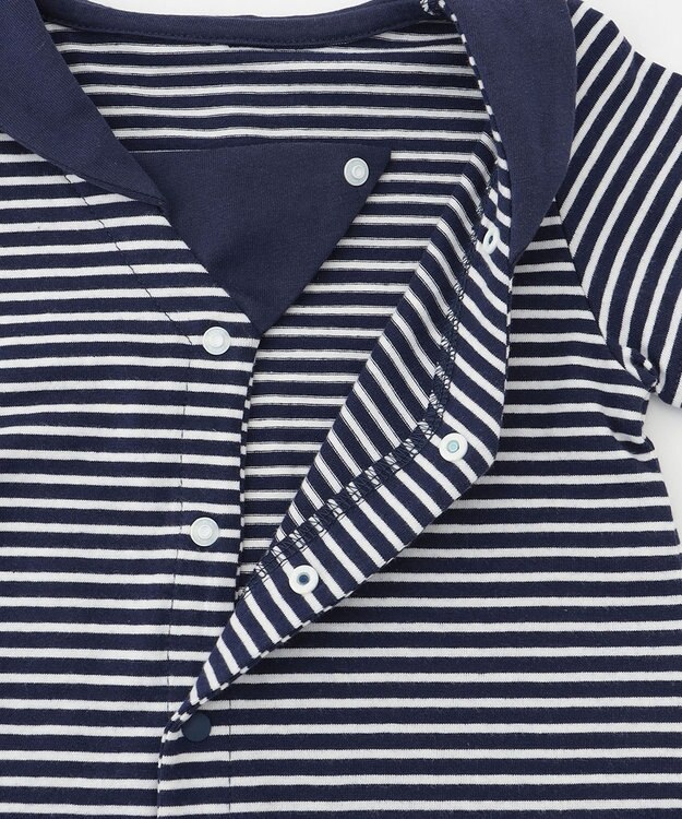 組曲 KIDS 【80-90cm】セーラーボーダー セットアップ ネイビー系1