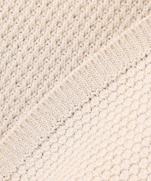 UNFILO 【WEB限定】ラメリンクス クロップドニット ベージュ