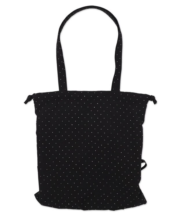 WEGO ドロストリボンギャザートート ブラック