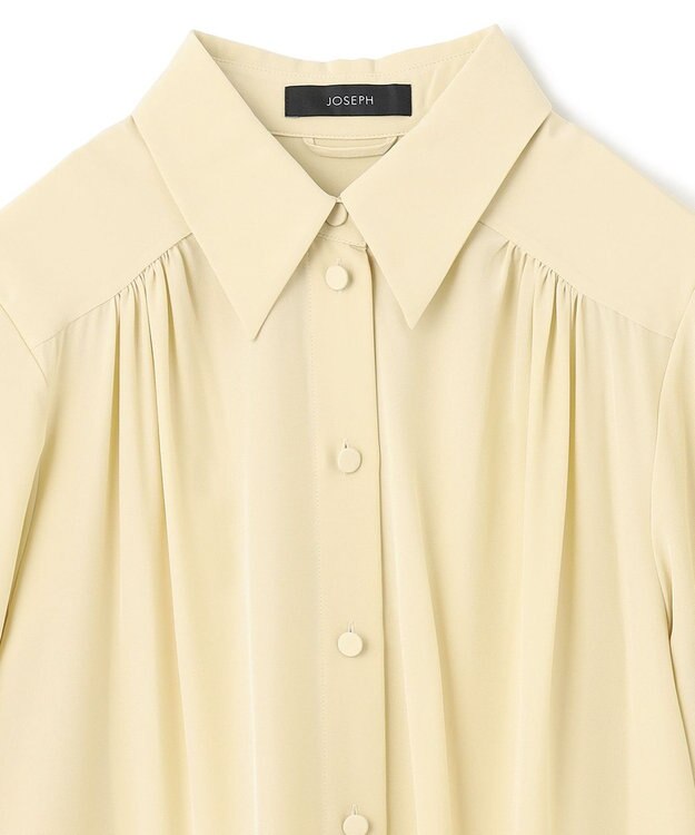 JOSEPH シルククレープデシン　ドレス Pale Olive