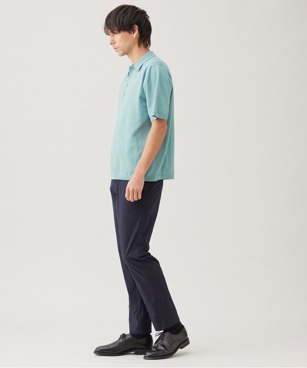 UNFILO MENS スゴ機能美 ニット ポロシャツ【ギフトにもおすすめ】 スモーキーグリーン