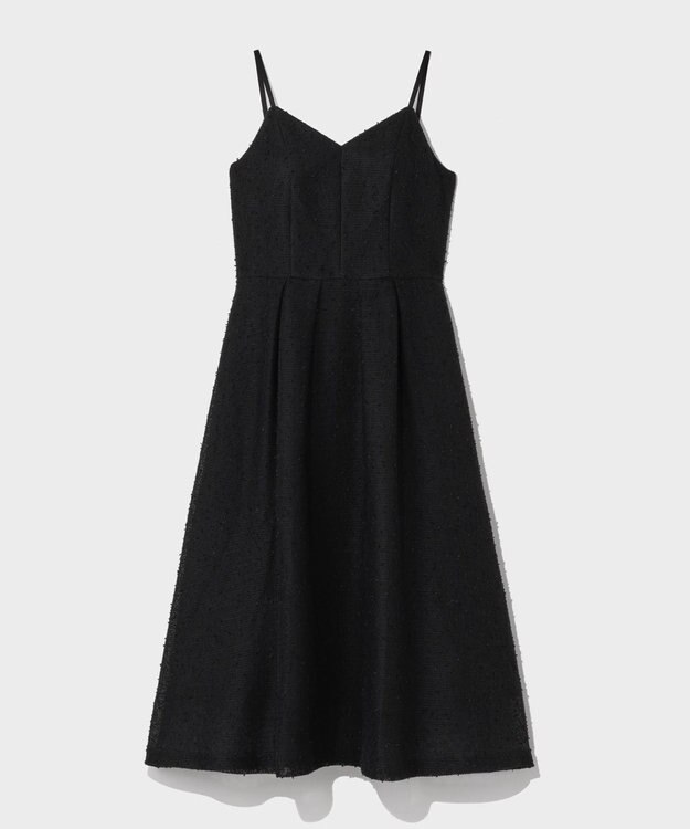 GRACE CONTINENTAL メッシュツイードキャミドレス ブラック