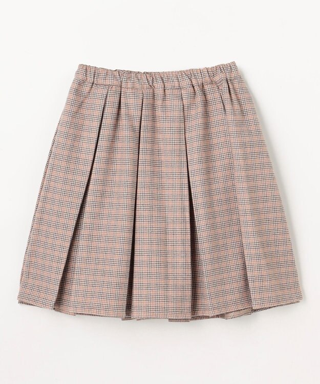 ANY KIDS リボンプリーツスカパン ブラウン×チェック