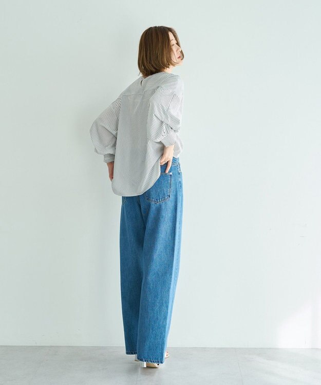 YECCA VECCA 2wayボリューム袖ブラウス Stripe