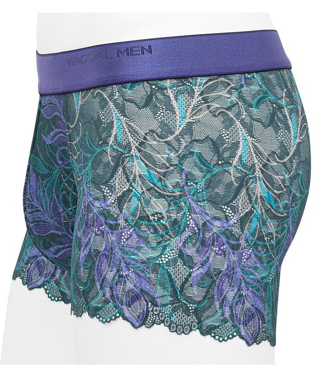 WACOAL MEN WACOAL MEN 【レースボクサー】 ボクサーパンツ フロント快適グラマラス 通気性 スカラ始末(裾部分) 前閉じ レース 下着 メンズ WT3826 /ワコールメン グリーン