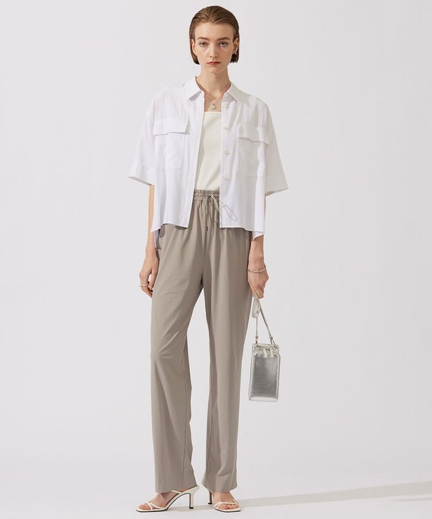 ICB 【新色追加・WEB限定カラーあり・洗える】ブロードステッチリブ タンクトップ オフホワイト系