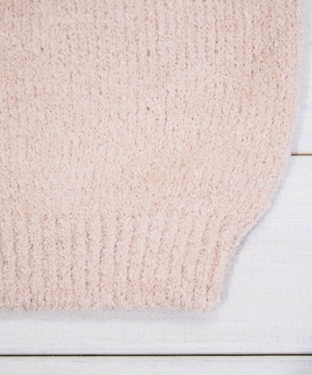 石田製帽 マイクロモール ホールガーメント ニット帽 ライトピンク