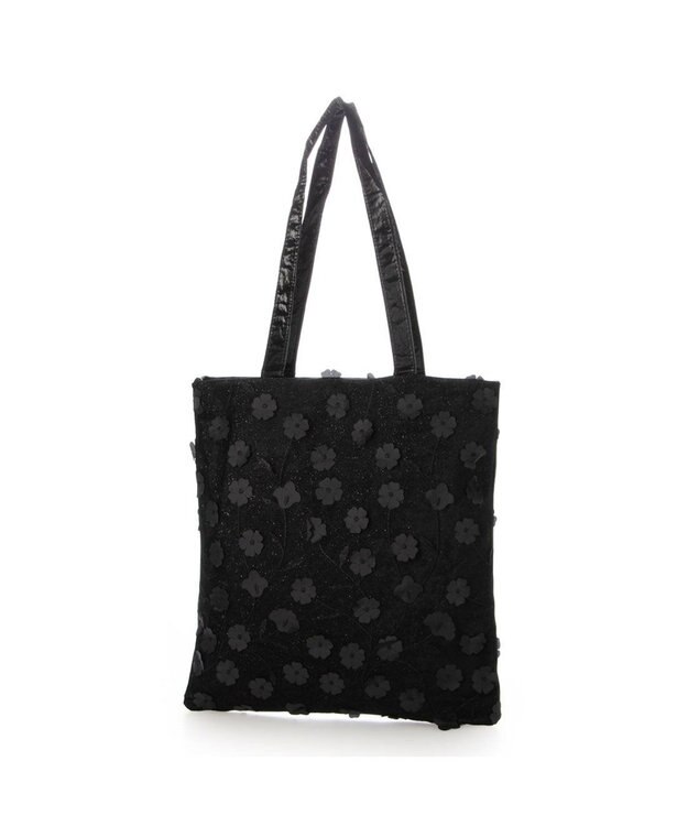 UNBILLION カシュカシュ cachechche / チュールフラワーシンプルトート ブラック