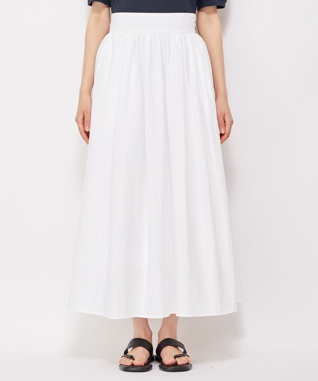 uncrave 【撥水・UVカット・接触冷感】プルーフナイロン フレアスカート ホワイト