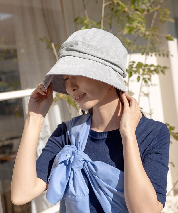 MOONBAT 【UVカット/遮光100%/接触冷感】洗えるスウェットキャスケット 軽量/手洗いOK/サイズ調整可能/ポケッタブル グレー