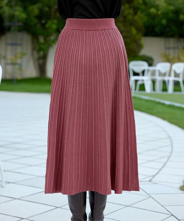 Tiaclasse ラメニットスカート ピンク