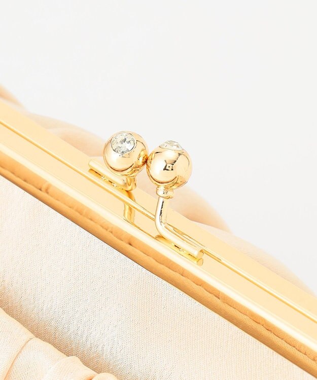 ANY SIS 【2WAY】サテンギャザーパーティ バッグ ゴールド系