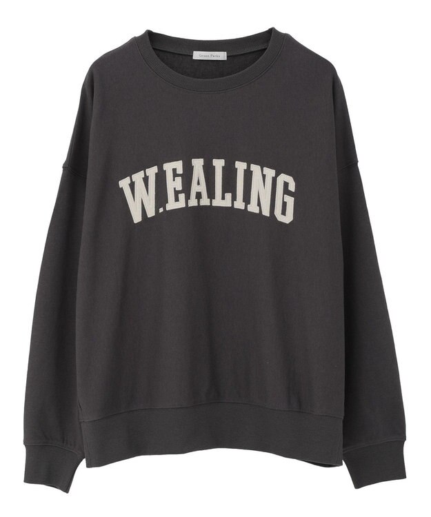 Green Parks 刺しゅうロゴ裏毛プルオーバー Charcoal Gray