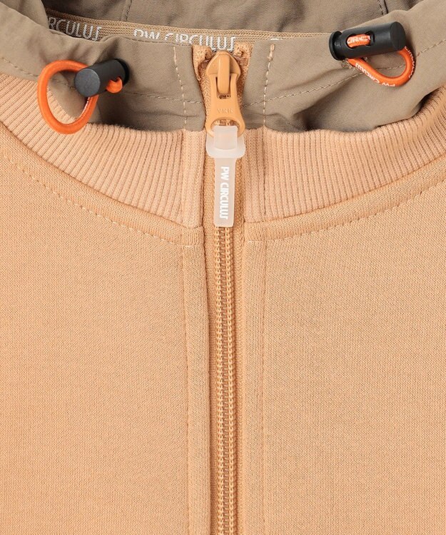 PW CIRCULUS 【MEN】裏毛ジップアップフーディ ベージュ系