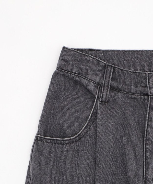 WEGO モチーフデニムタックパンツ デニムブラック