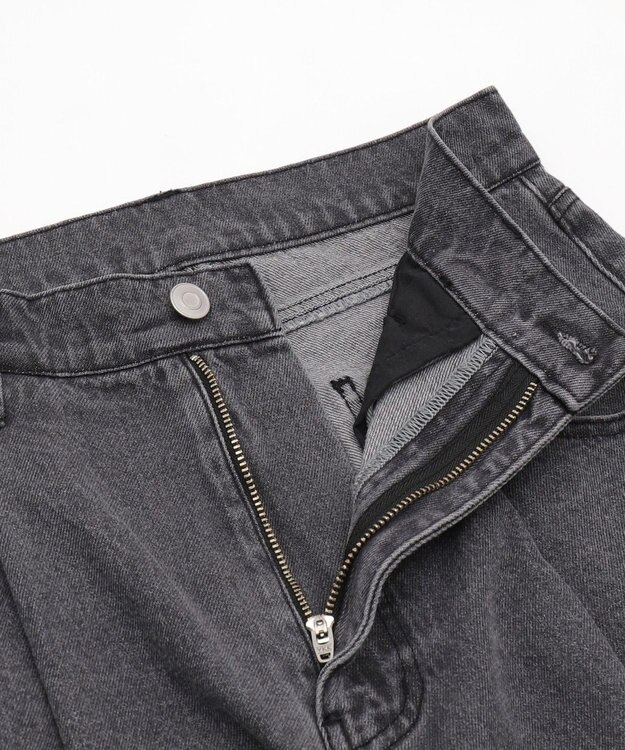 WEGO モチーフデニムタックパンツ デニムブラック