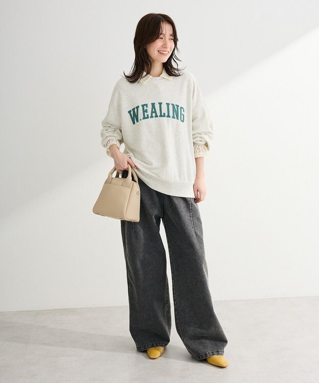 Green Parks 刺しゅうロゴ裏毛プルオーバー Oatmeal