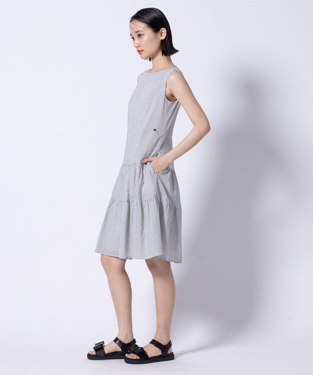 TOCCA 【00サイズあり・洗える・速乾・消臭】WAVES ティアードドレス グレー系5