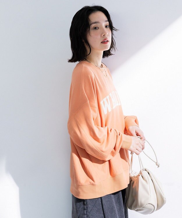 Green Parks 刺しゅうロゴ裏毛プルオーバー Orange