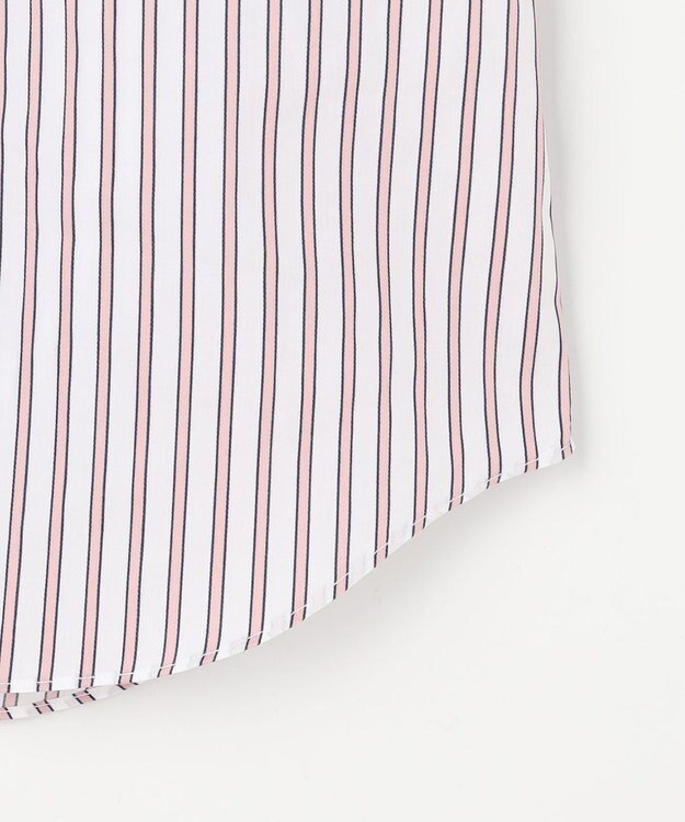 JOSEPH ABBOUD 【キングサイズ・ストレッチ・イージーケア・JAPANファブリック】ストライプストレッチ シャツ ローズ系1