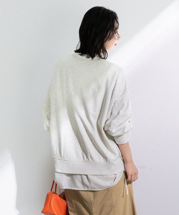 Green Parks 刺しゅうロゴ裏毛プルオーバー Oatmeal