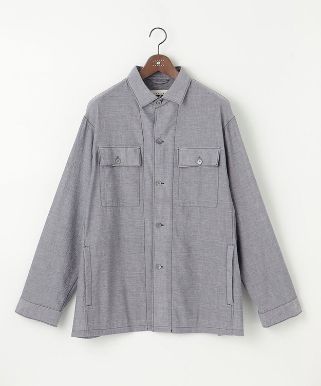 JOSEPH ABBOUD 【キングサイズ・オーガニックコットン】ドライサッカー ブルゾン ブルー系