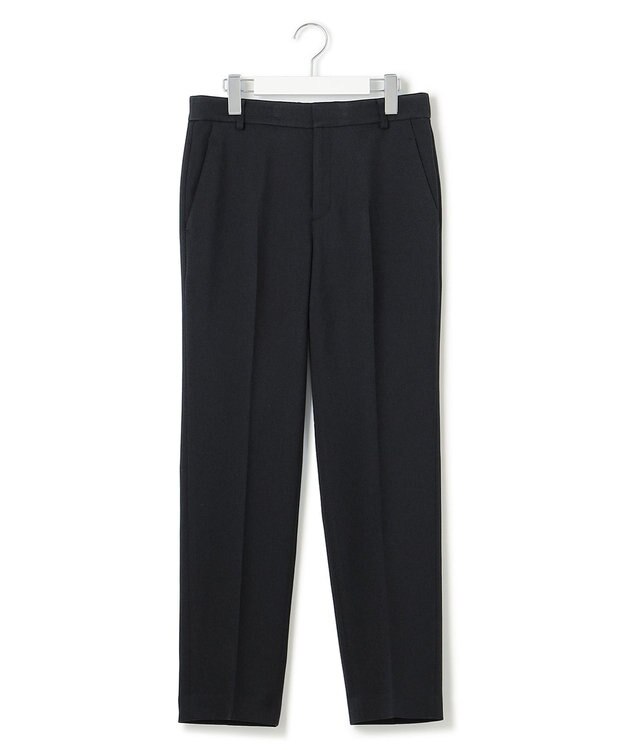 23区 【洗える】ウールライクカルゼ テーパード パンツ ネイビー系