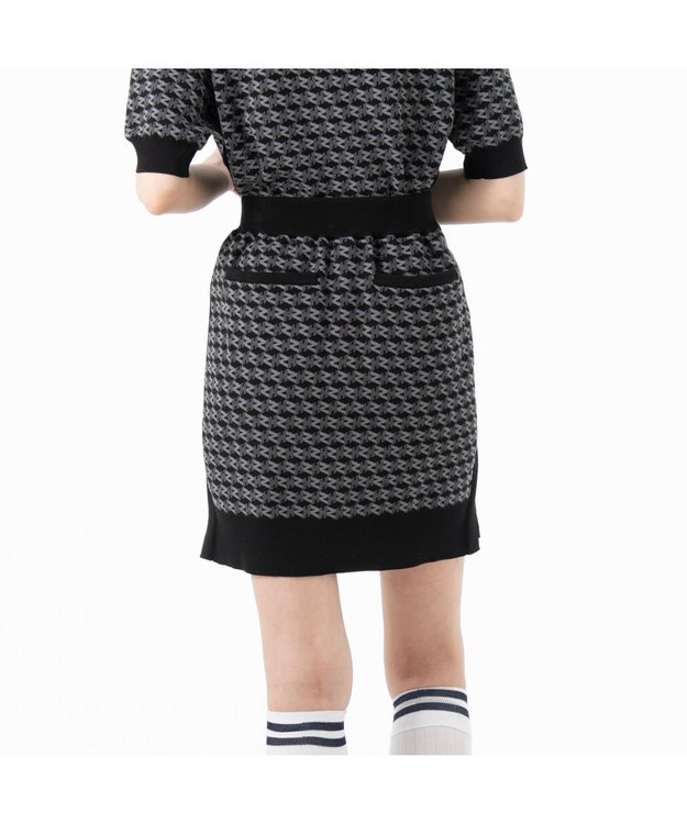 ZERO HALLIBURTON 【セットアップ可能】 モノグラム柄 ニットスカート ZHG-W5A4f 85141 ブラック