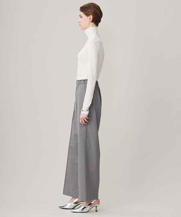 ICB 【洗える】 パウダリーチュール ハイネックトップス オフホワイト系