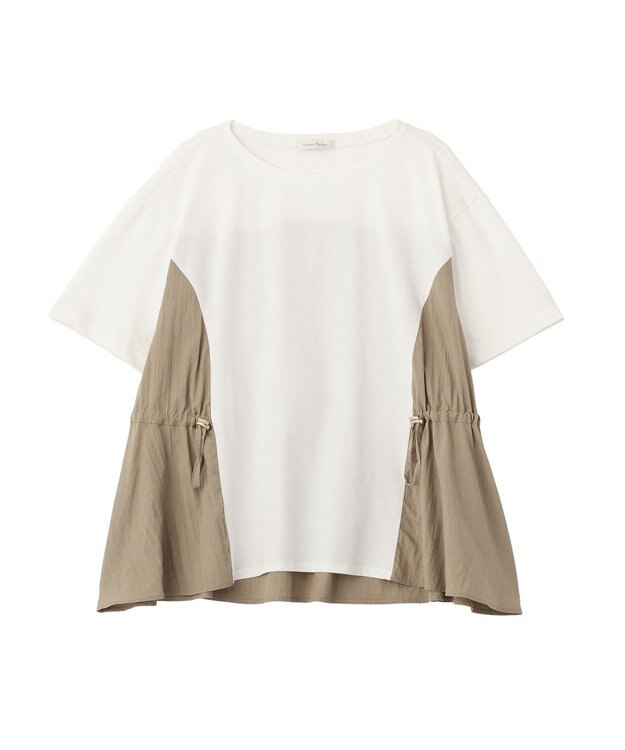 Green Parks 異素材ドッキングプルオーバー White