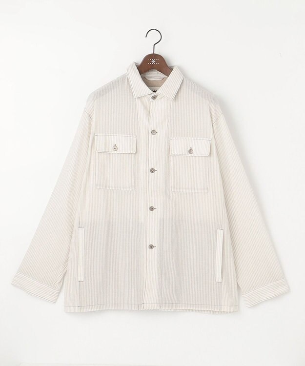 JOSEPH ABBOUD 【キングサイズ・オーガニックコットン】ドライサッカー ブルゾン ベージュ系1