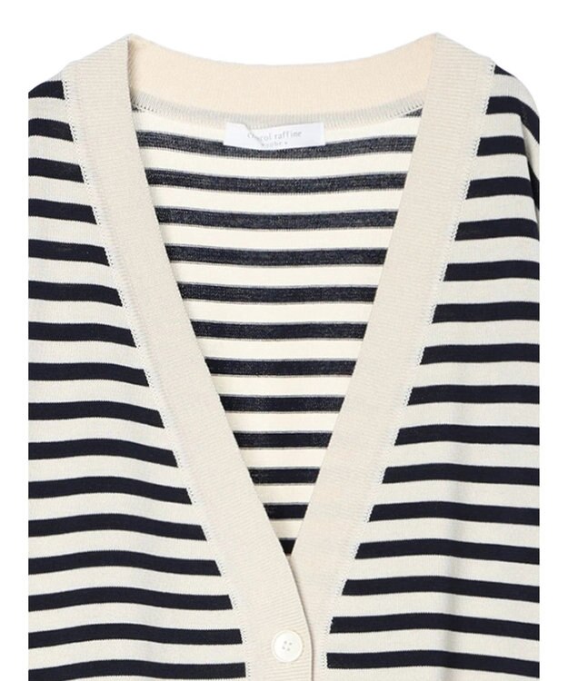 Green Parks 洗える　アソートミドル丈カーディガン Border