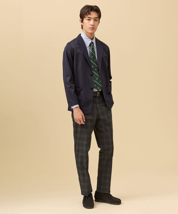 J.PRESS MEN 【KANEMASA JERSEY】メランジチドリジャージー カットジャケット ネイビー系