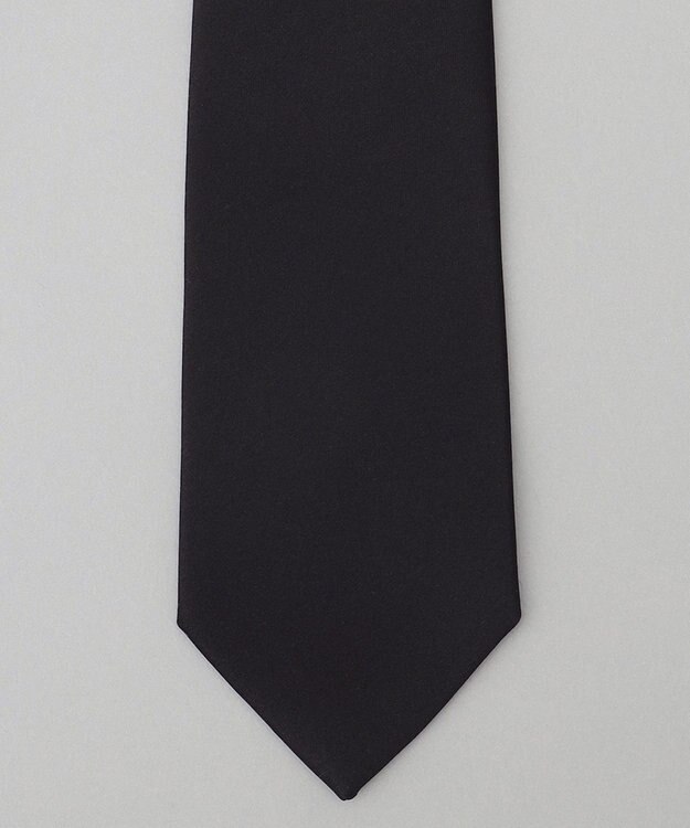 GOTAIRIKU 【WEAR BLACK】フォーマル用_サテン無地 ネクタイ ブラック系